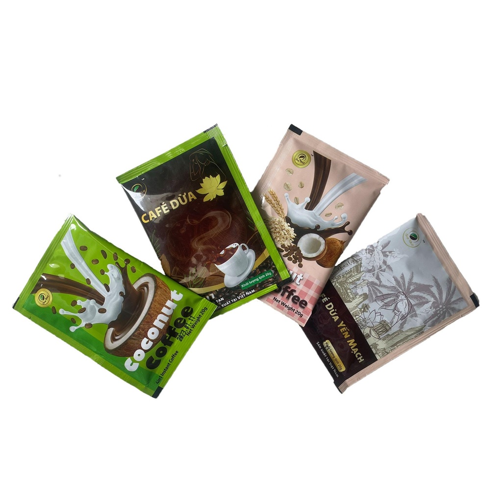 Combo 4 Gói Cà Phê Dừa Yến Mạch Dinh Dưỡng