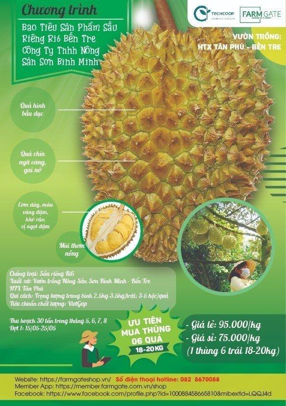 PREORDER - Sầu Riêng Ri6 "1617" (Thùng 6 Trái)